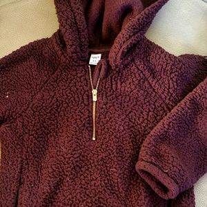 Old Navy fluffy soft fleece Raspberry kinda color size medium.  Hoodie